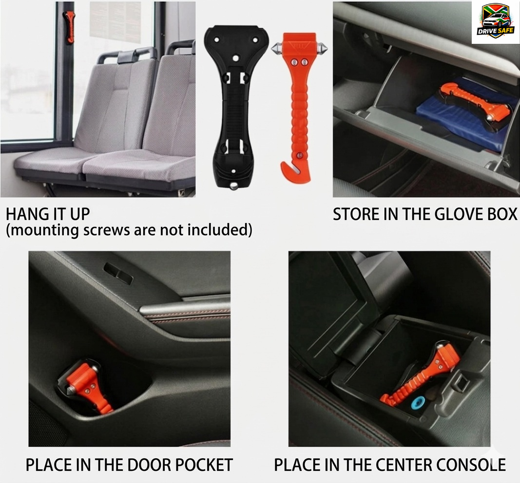Drive Safe™ – Never Be Trapped (Car & Home Emergency Glass Breaker)